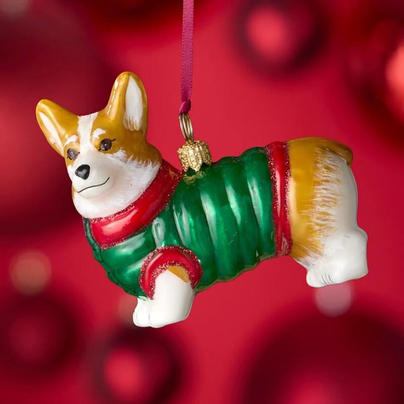 Pembroke Welsh Corgi in Puffer Coat Christmas Ornament