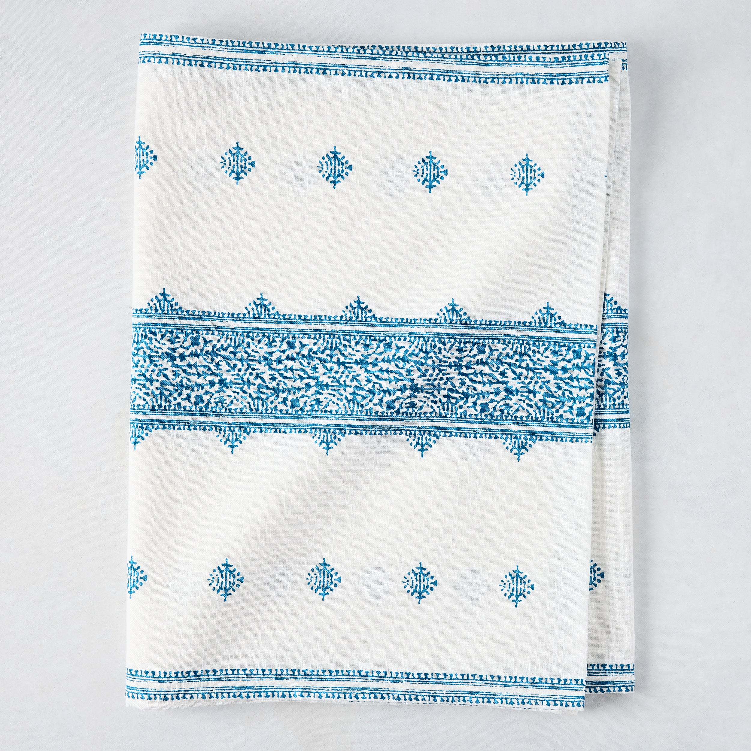 Peter Dunham + Hudson Grace Blue Fez Stripe Printed Runner Hafiz Exports