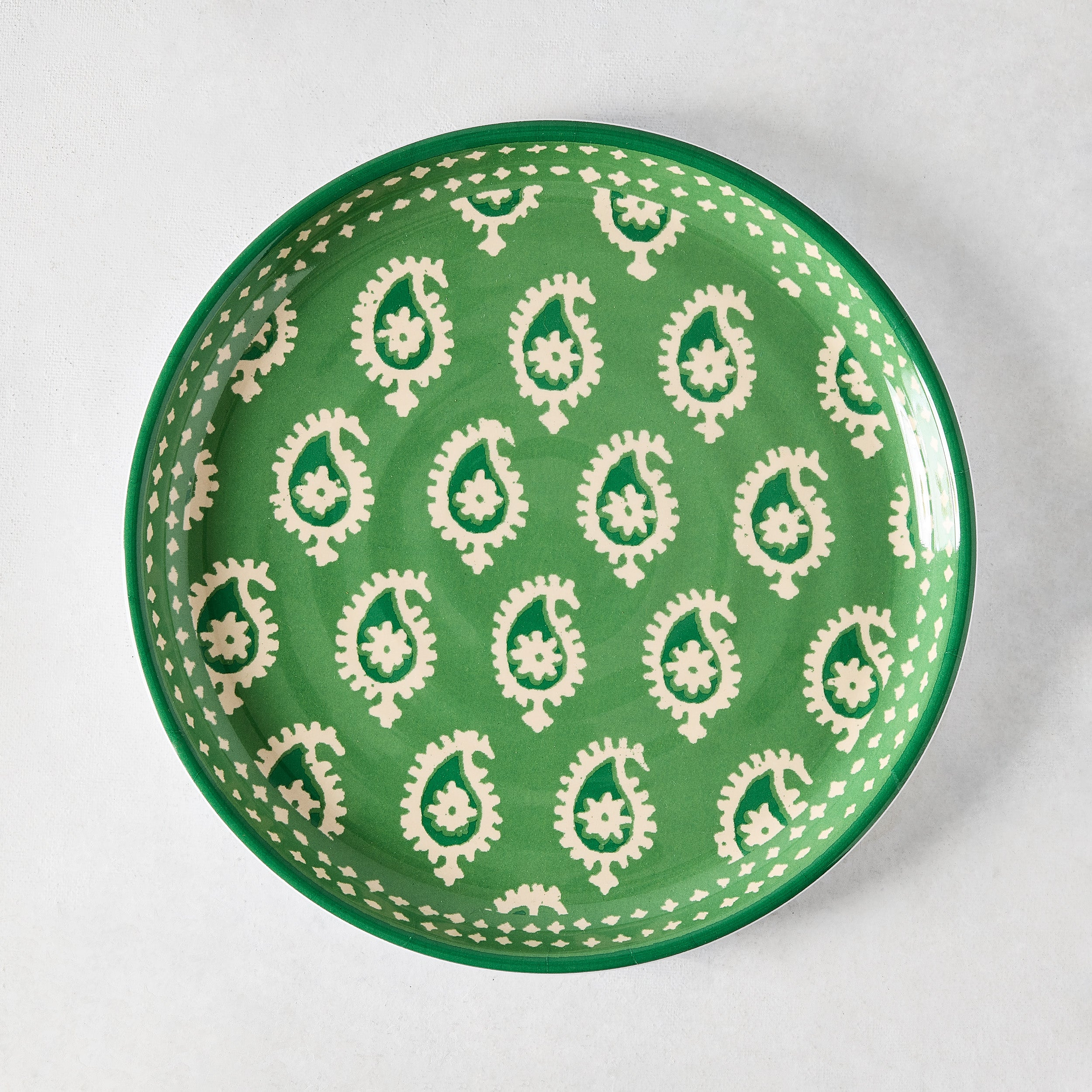 Peter Dunham + Hudson Grace Green Janpath Melamine Salad Plate Jia Wei