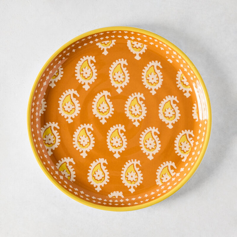 Peter Dunham + Hudson Grace Orange Janpath Melamine Salad Plate Jia Wei