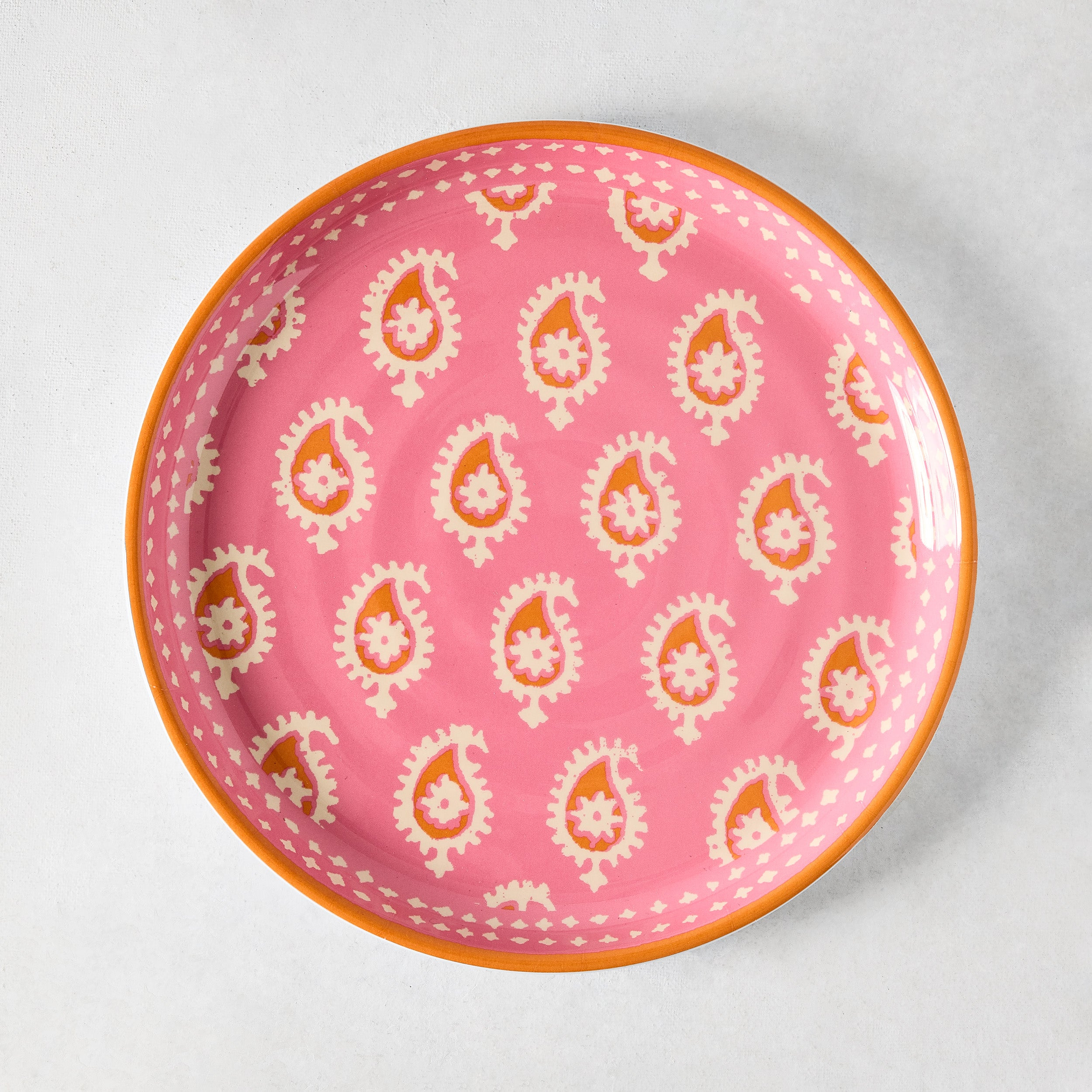 Peter Dunham + Hudson Grace Pink Janpath Melamine Salad Plate Jia Wei