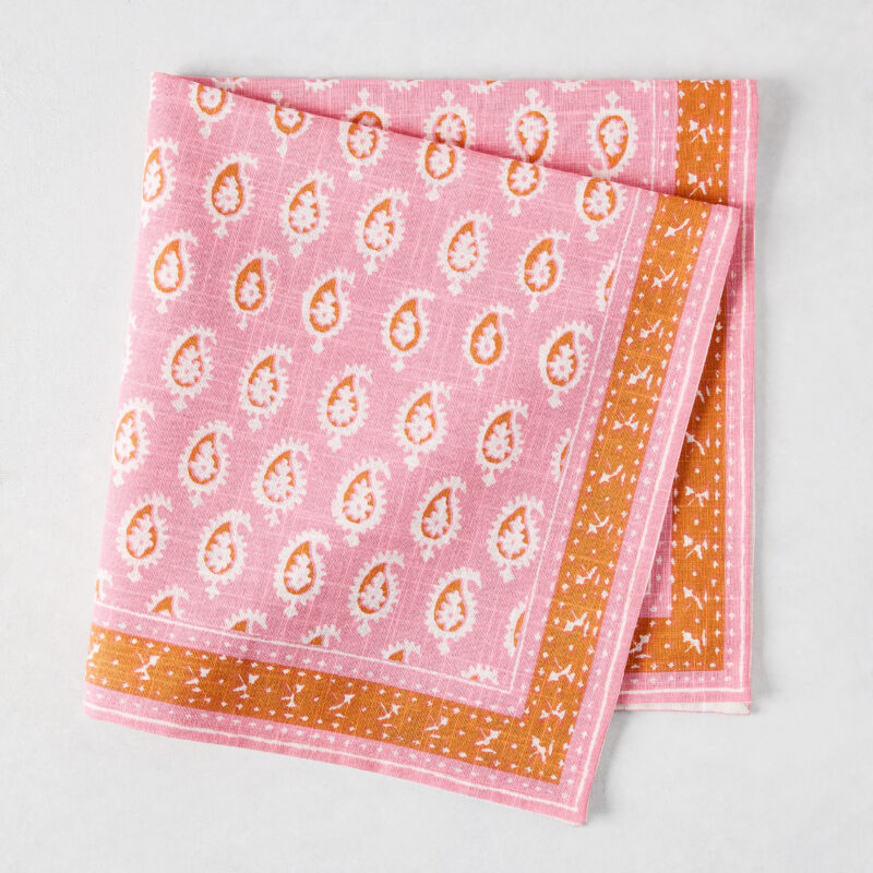 Peter Dunham + Hudson Grace Pink Janpath Printed Napkin Hafiz Exports