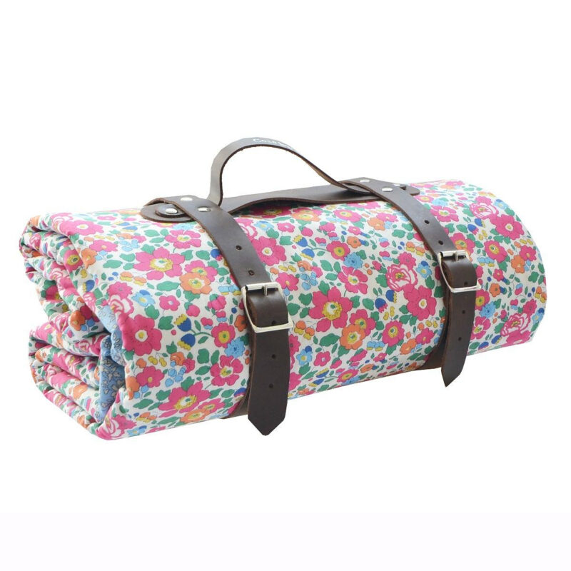 Picnic Blanket Made With Liberty Fabric in Betsy Pink Coco & Wolf