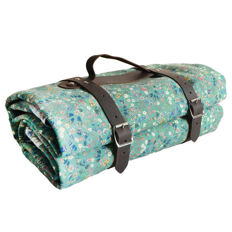Picnic Blanket Made With Liberty Fabric in Donna Leigh Green & Rachel Coco & Wolf