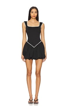 Port de Bras Bella Rib Dress in Black & Chantilly from Revolve.com