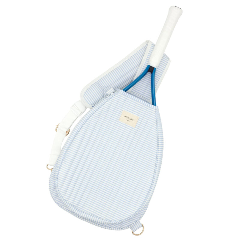 Power Blue Stripe Coated Tennis Bag Minnow