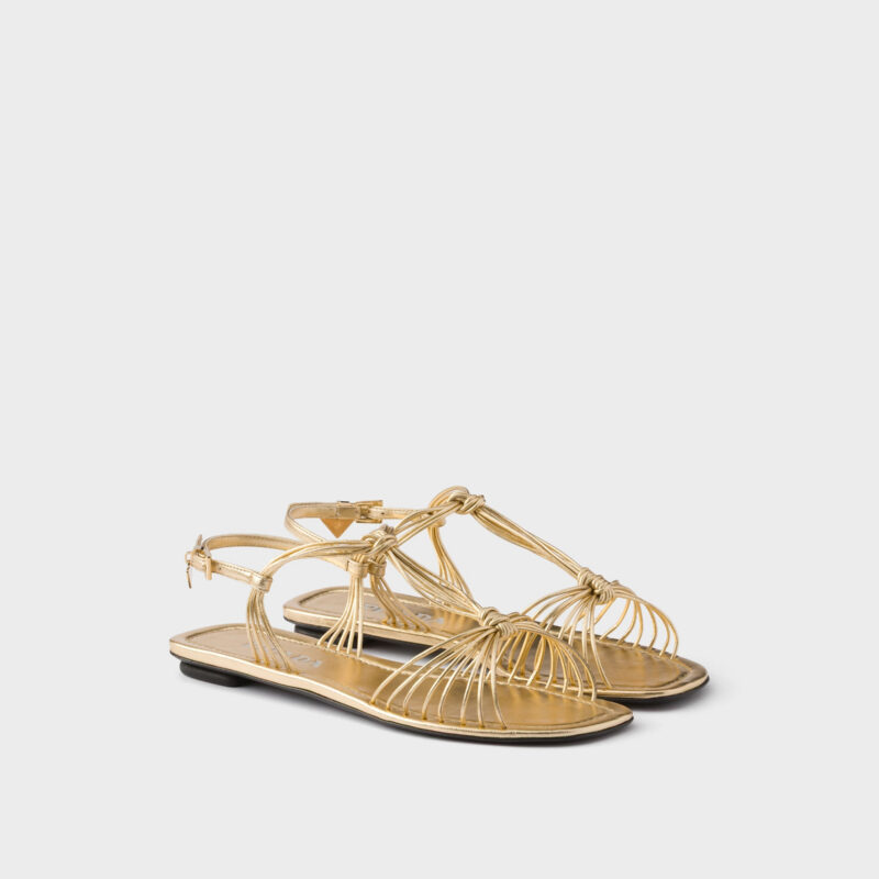PRADA - Mordoré nappa leather sandals Prada US