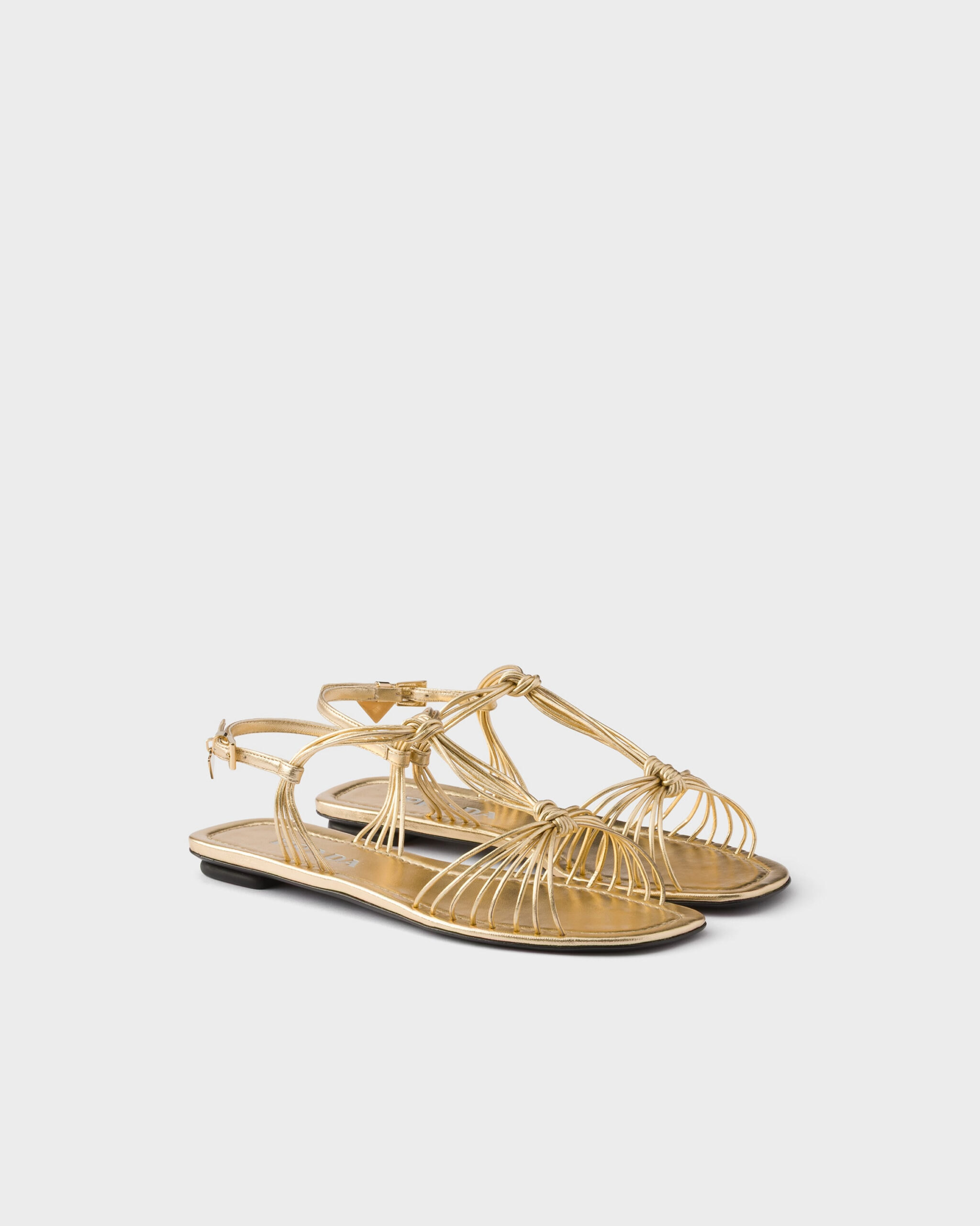 PRADA - Mordoré nappa leather sandals Prada US