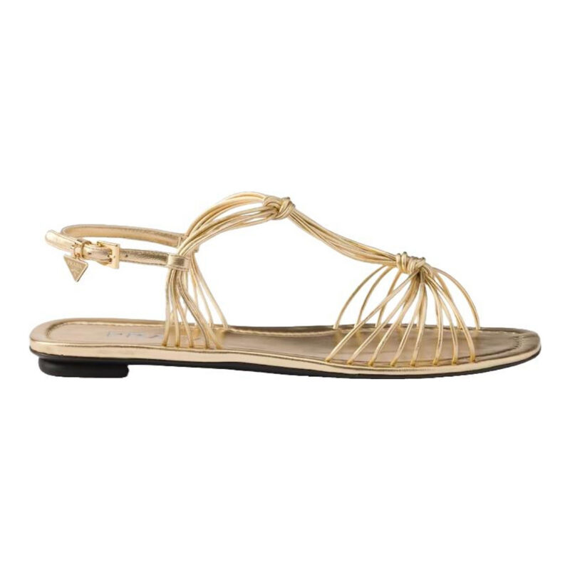 PRADA | Mordoré Nappa Leather Sandals Prada US