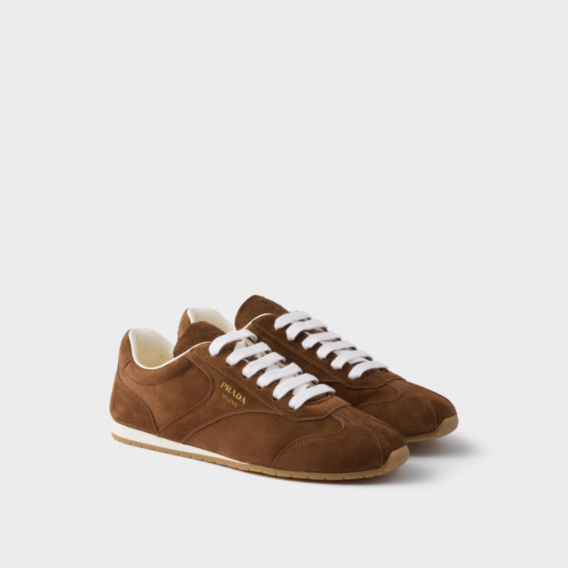 PRADA | Suede Sneakers - Cocoa Brown Prada US