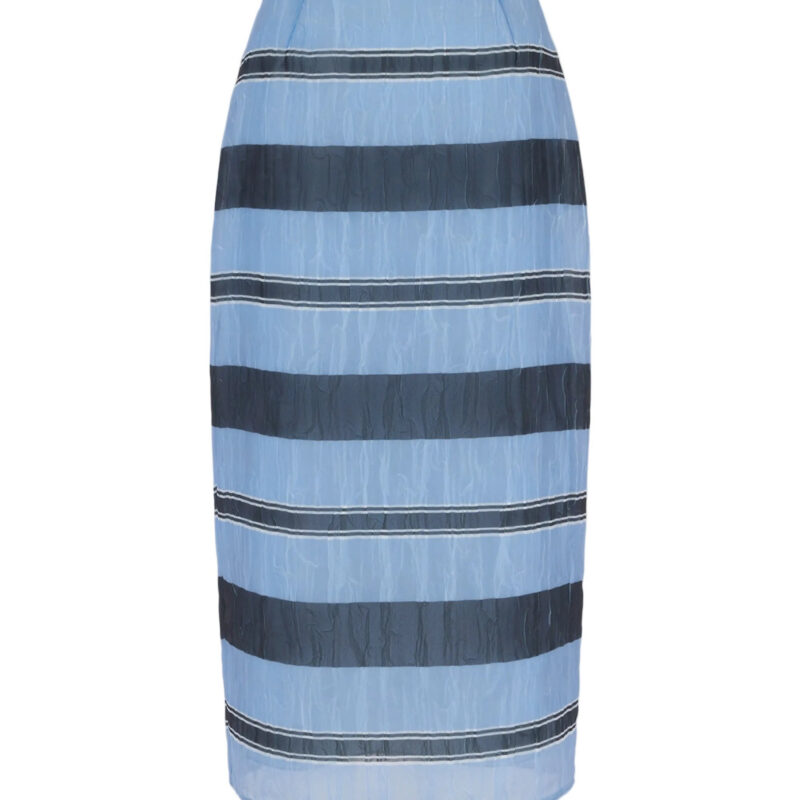 Priya Skirt in Blue & Black Textured Organza Emilia Wickstead