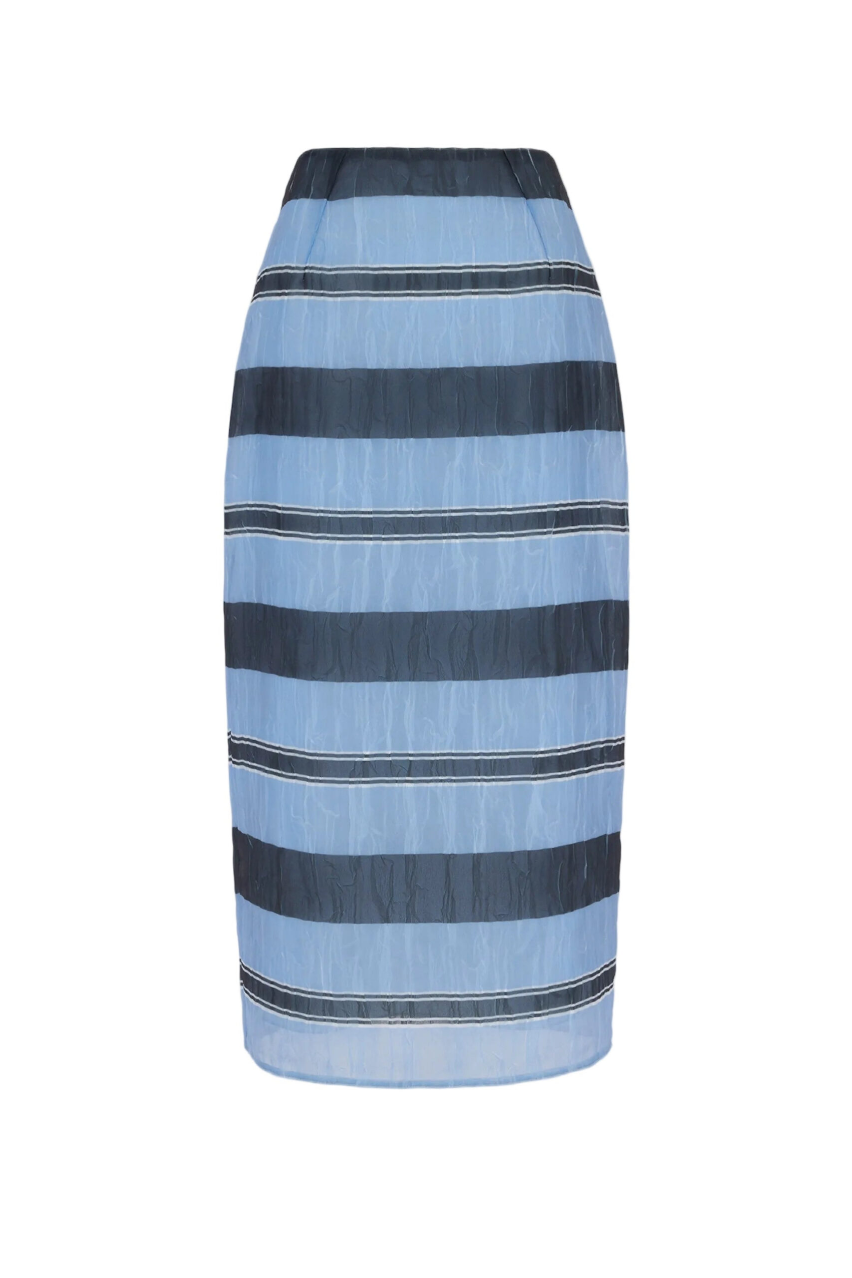 Priya Skirt in Blue & Black Textured Organza Emilia Wickstead