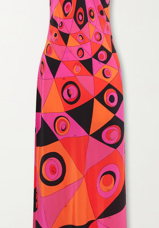 PUCCI - Printed Silk Crepe de Chine Maxi Dress