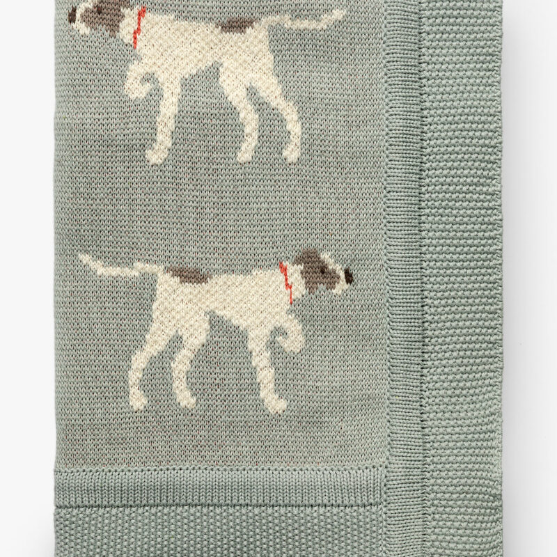 Puppy Knit Cotton Blanket McGee & Co