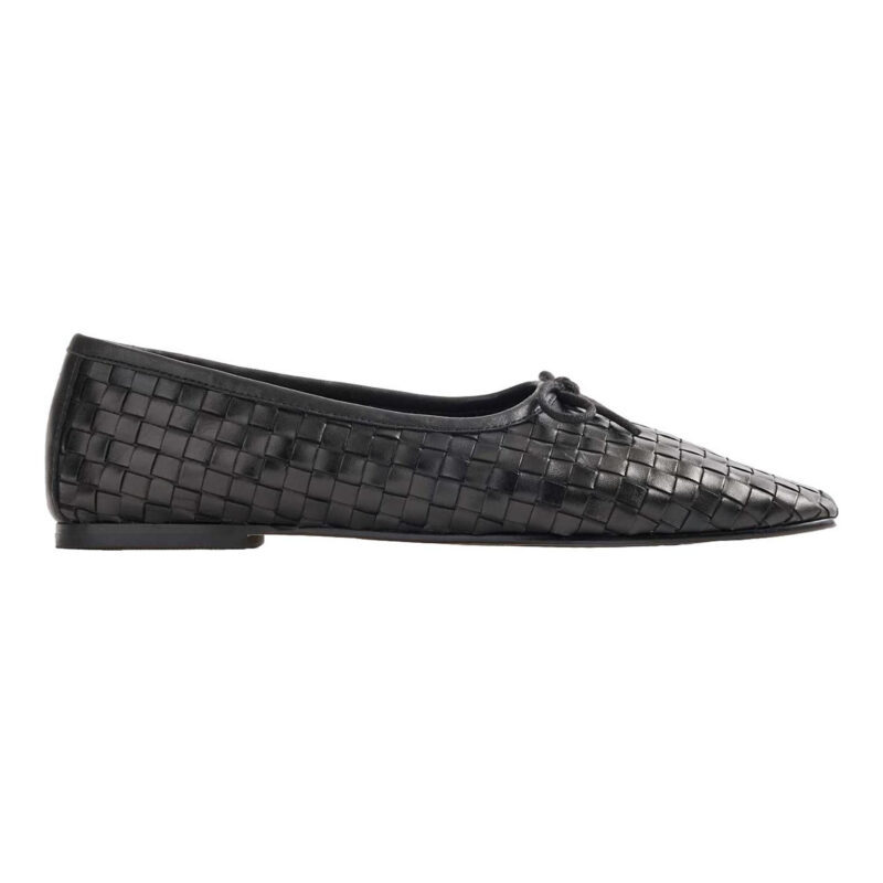 QUINCE - Italian Leather Handwoven Square Toe Ballet Flat
