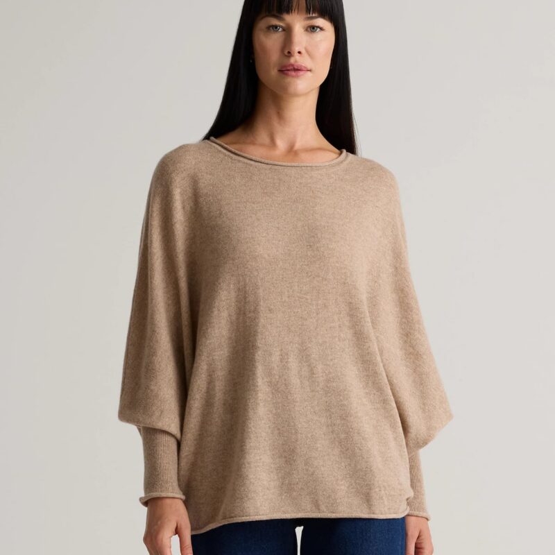 Quince | Women's 100% Mongolian Cashmere Hoodie Blazer Insert in Ivory, Size XS/Small/M