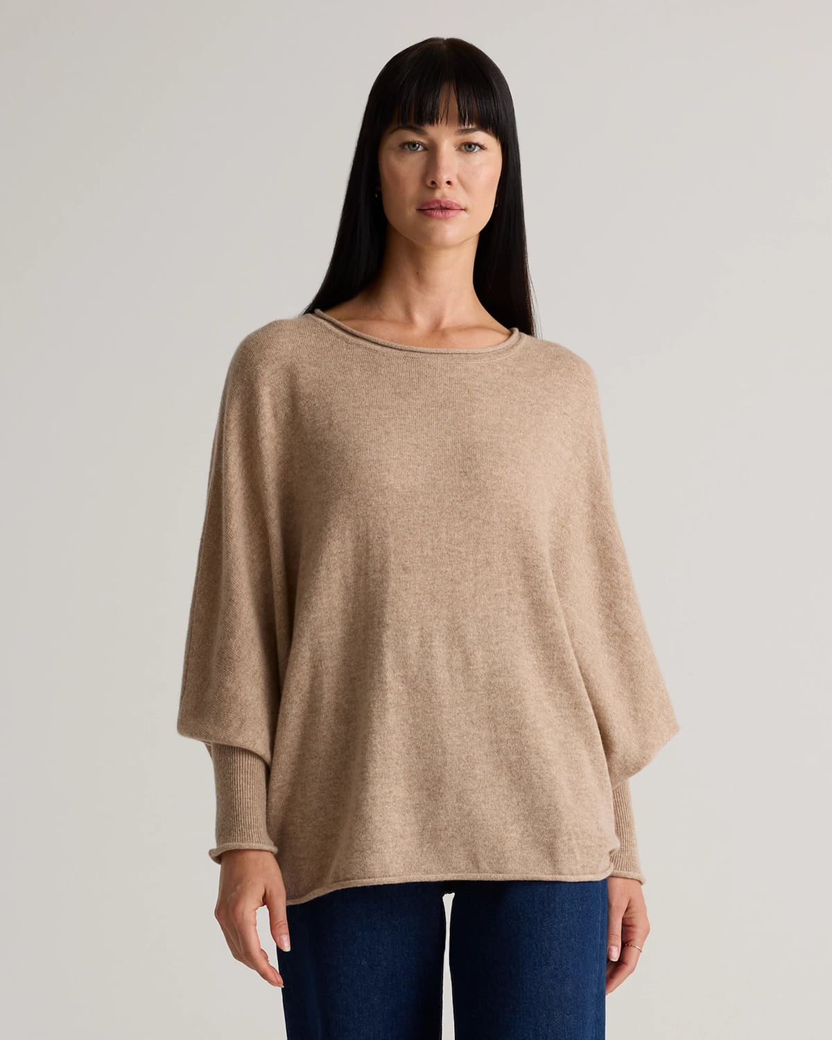 Quince | Women's 100% Mongolian Cashmere Hoodie Blazer Insert in Ivory, Size XS/Small/M