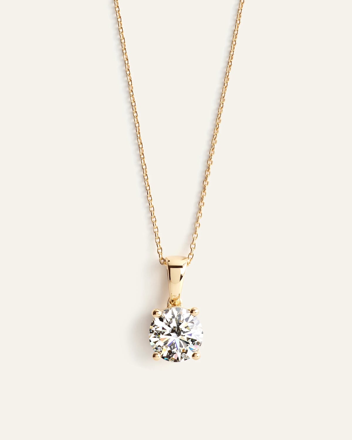 Quince | Women's 14K Gold Lab Grown Diamond Solitaire Necklace in Yellow Gold