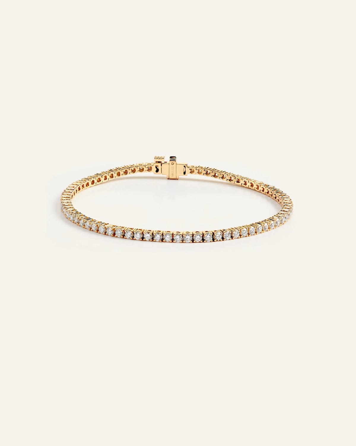 Quince | Women's 14K Gold Lab Grown Diamond Tennis Bracelet in Yellow Gold, Size 7
