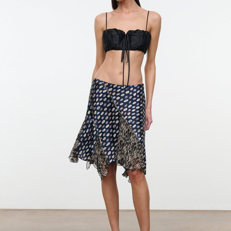 REANNAH SILK SKIRT | GLASSWORK MULTI Staud