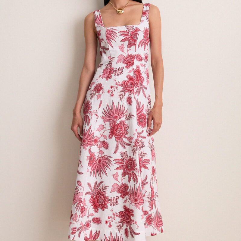 Red Bailey Midi Dress Kivari
