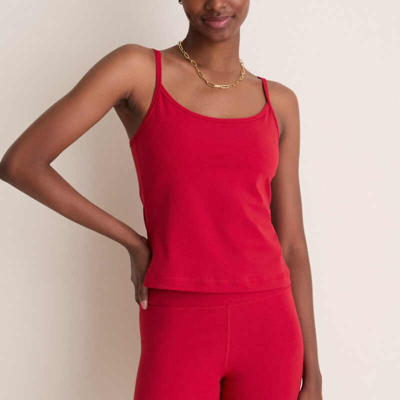 Red Compression Spandex Sofia Cami Tnuck Sport