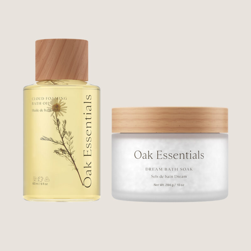Relaxation Bath Set Oak Essentials
