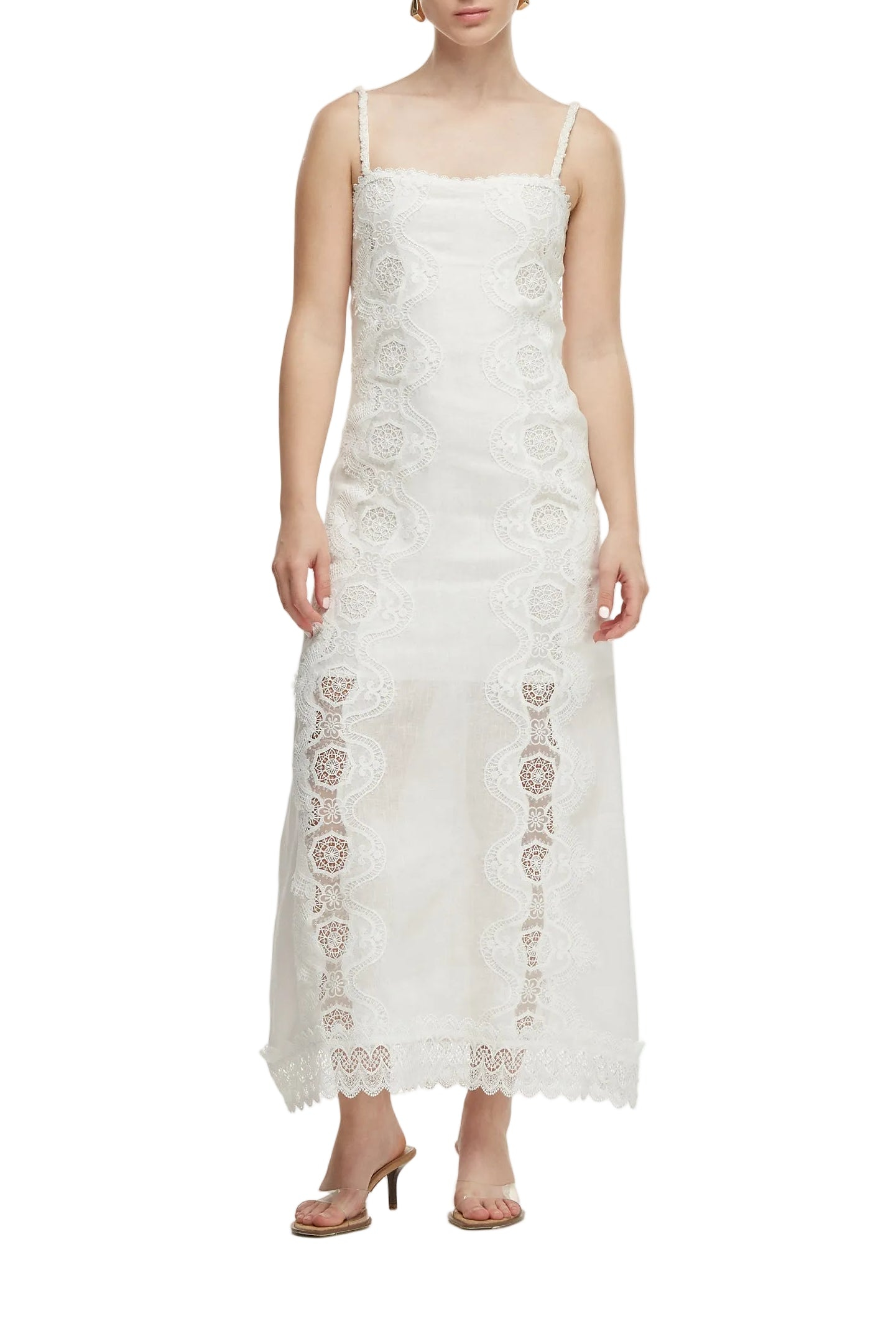 Rocio Maxi Dress in White Waimari