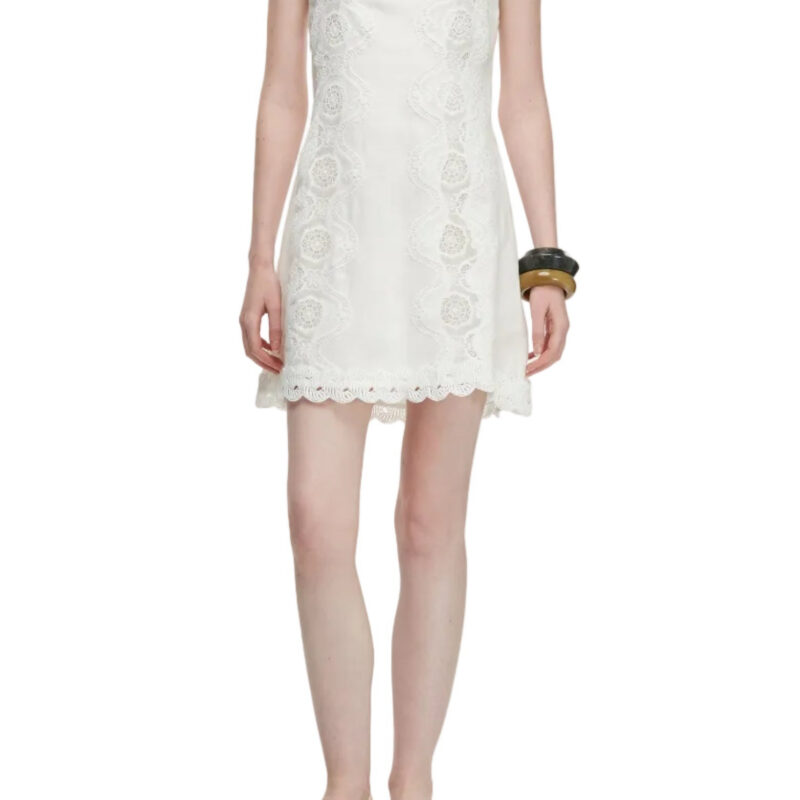 Rocio Mini Dress in White Waimari