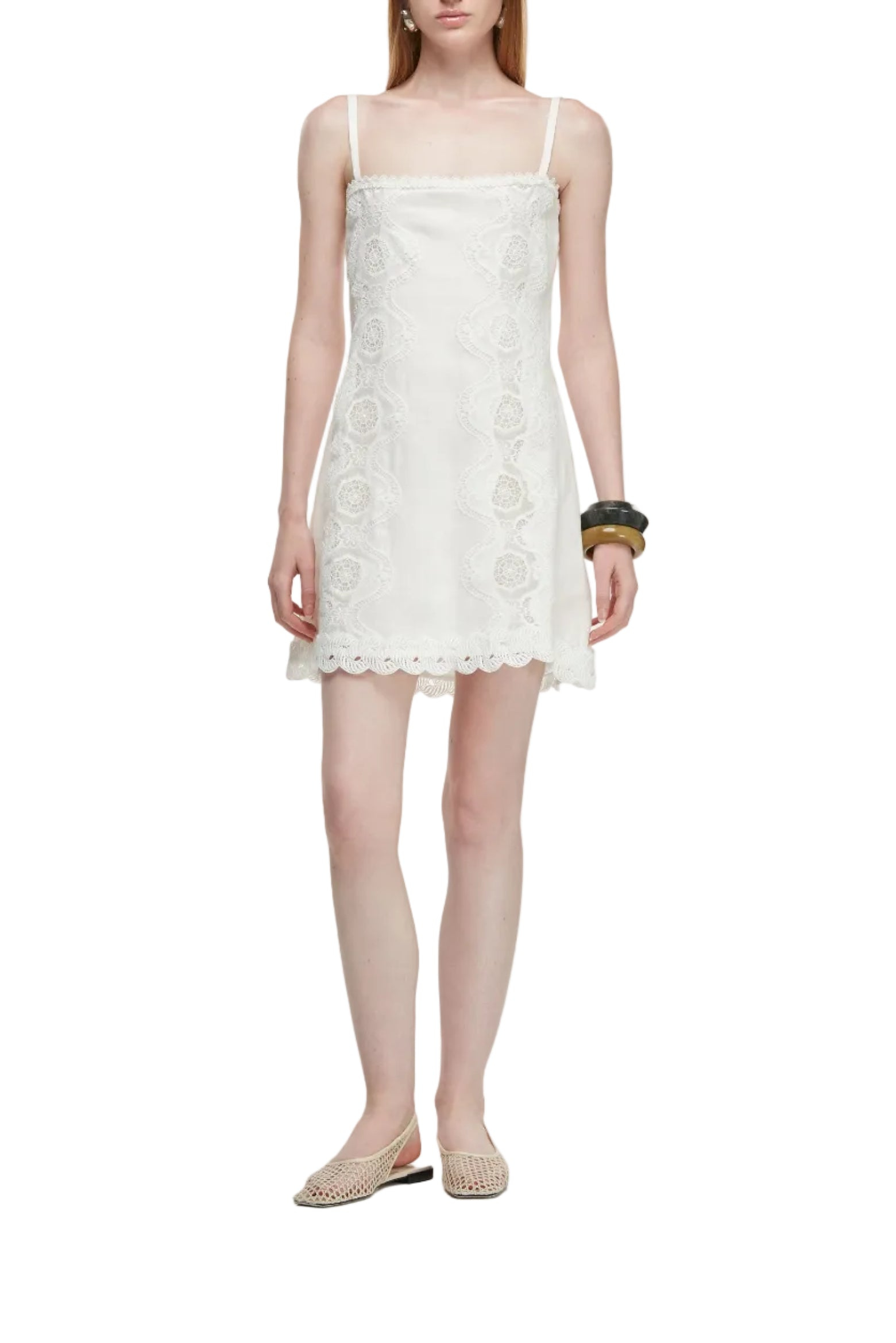 Rocio Mini Dress in White Waimari