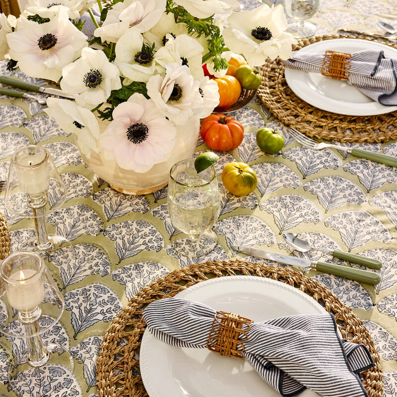 Romi Block Print Tablecloth McGee & Co