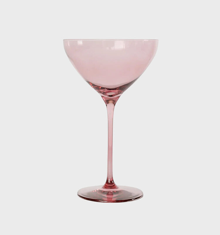 Rose Martini Glass Set of 2 Estelle Colored Glass