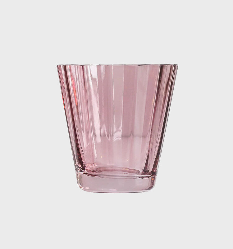 Rose Sunday Low Ball Glasses Set of 6 Estelle Colored Glass
