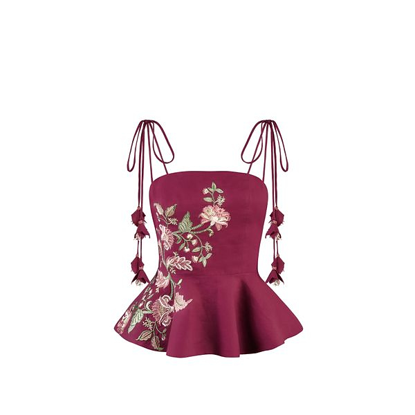 ROSEWATERHOUSE | Mina Top - Lily Embroidery