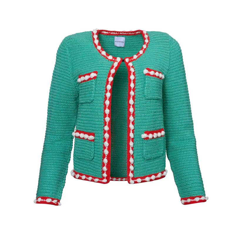 Russell Cardigan in Seaglass Hunter bell
