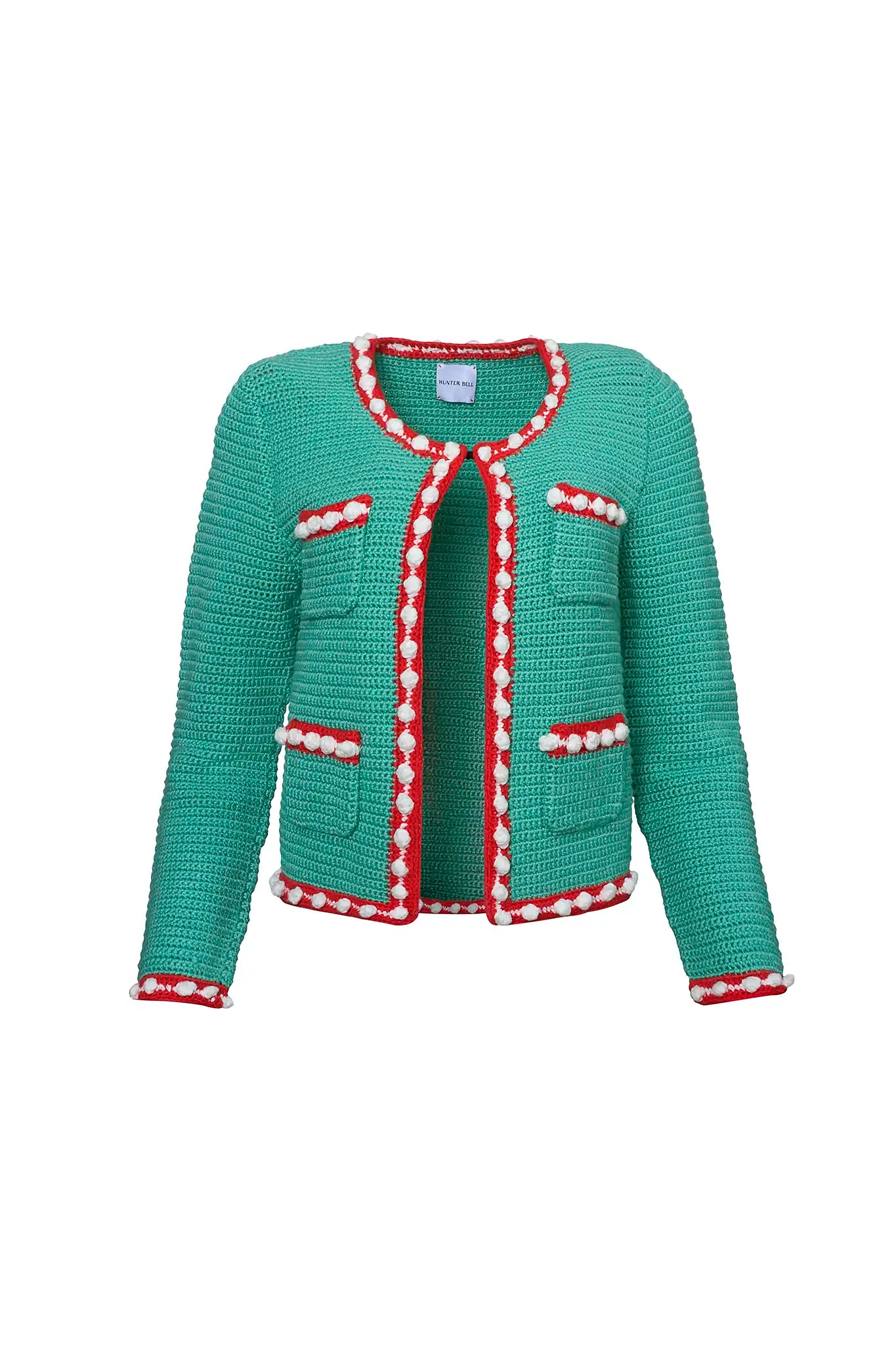 Russell Cardigan in Seaglass Hunter bell