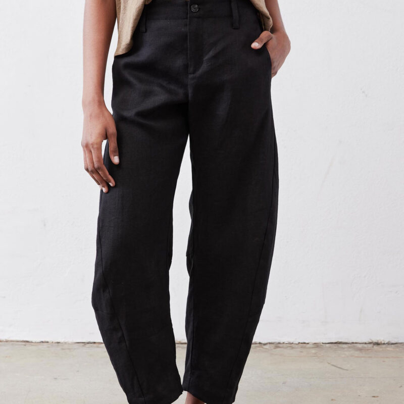 RUTI | The Uptown Loose Linen Pants - Black