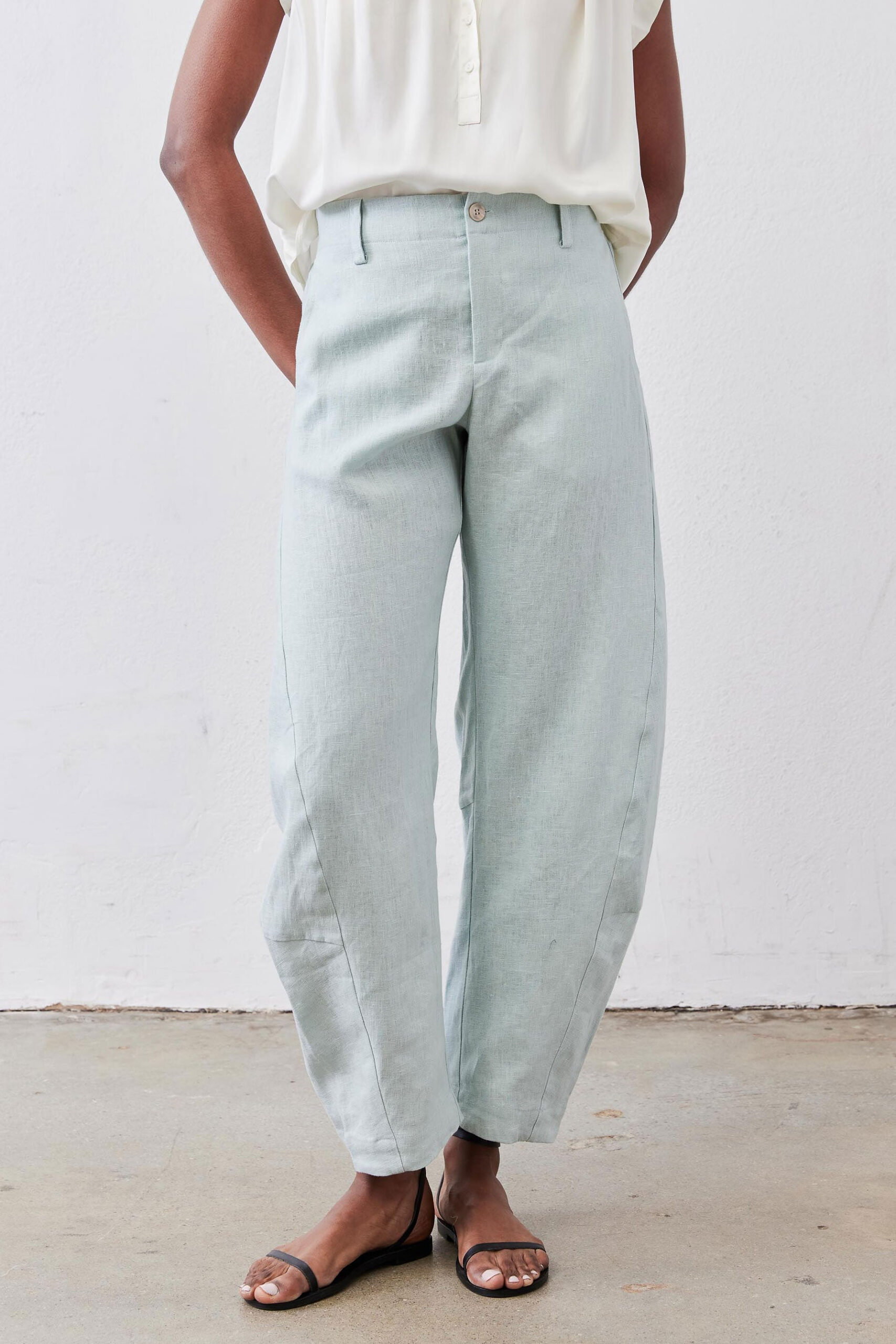 RUTI | The Uptown Loose Linen Pants - Mint