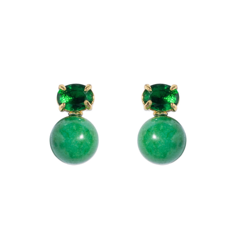 Sabine Studs in Green Loren Hope