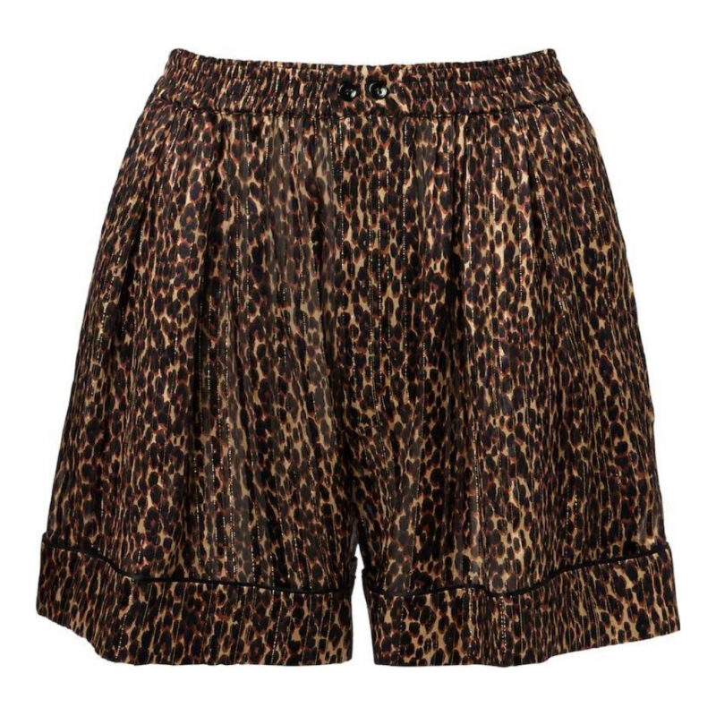 SAINT LAURENT - Leopard-Print Silk Shorts Mytheresa