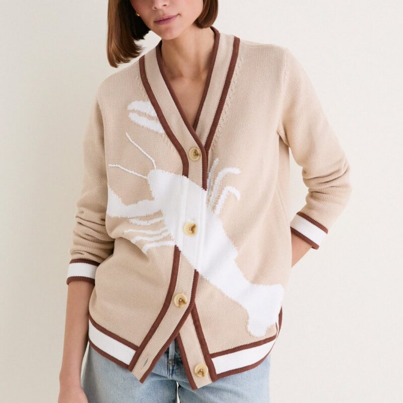 Sandstone Cotton Lobster Lauren Cardigan