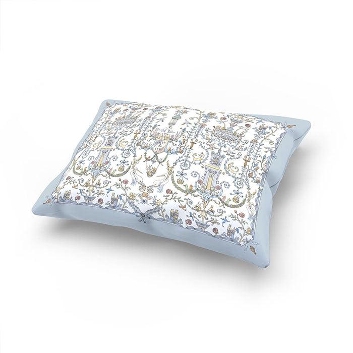 Satin Pillow Cover Toile de Jouy Blue - Atelier Choux x Caitlin Wilson