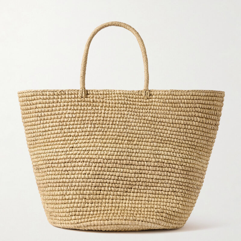 SENSI STUDIO | Large Straw Tote Bag - Brown, Size: One Size