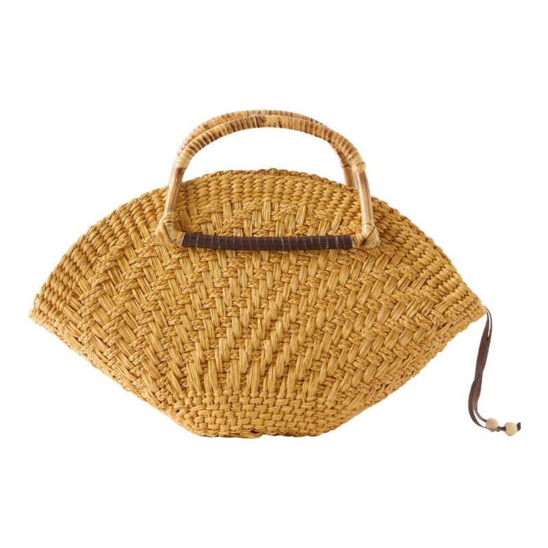 SENSI STUDIO - Leather-Trimmed Basket-Weave Straw Tote Bag