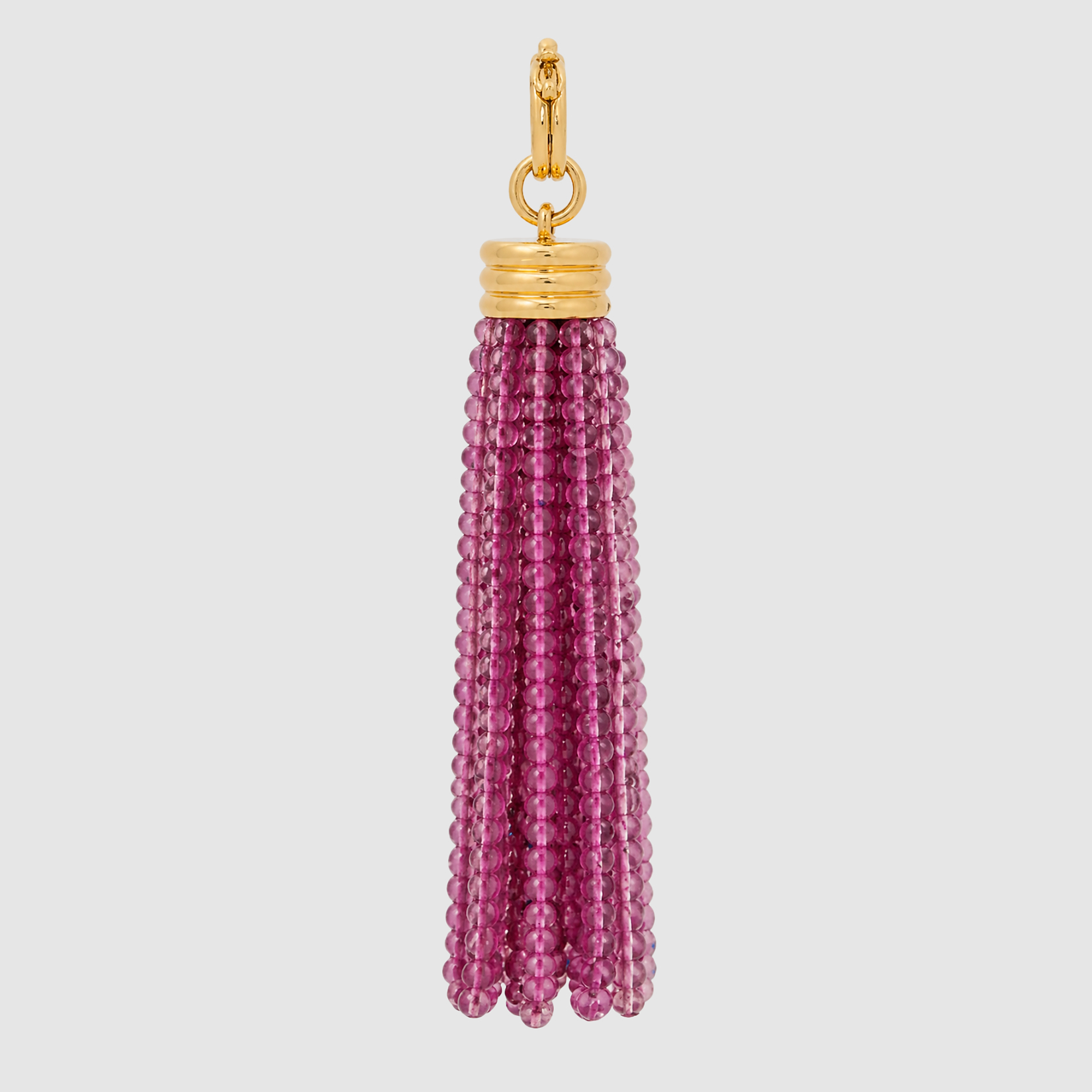 SHERMAN FIELD - Triple Tassel Pink Sapphire Pendant, 18K Yellow Gold