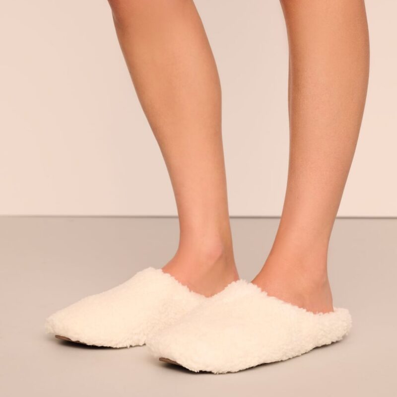 Sherpa Slipper Ivory 2 Eberjey