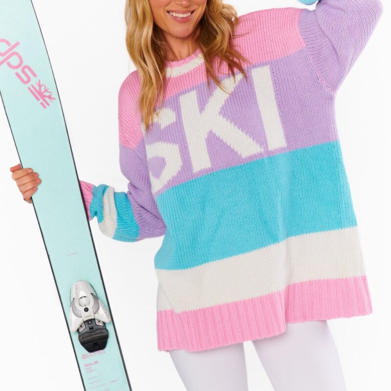 SHOW ME YOUR MUMU | Ski In Sweater ~ Pastel Multi Knit