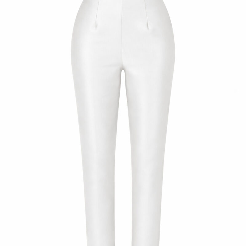 Silk and Wool Cigarette Pants Alexia Maria Collection