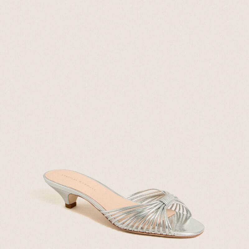 Silver Metallic Dixie Kitten Heels Loeffler Randall