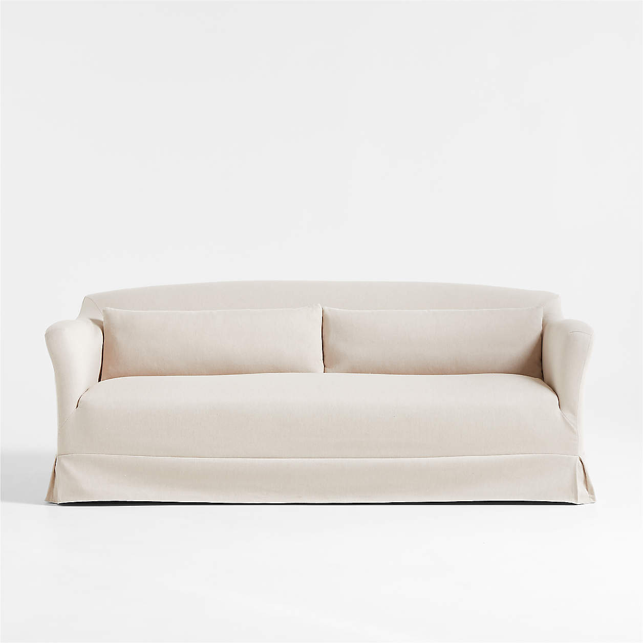 slipcovered sofa